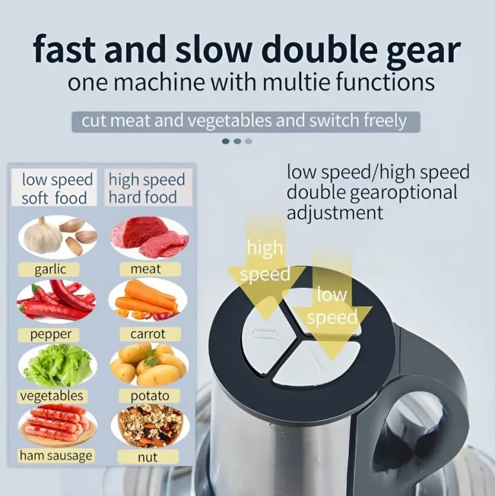 Multifunctional Electric Meat &amp; Vegetable Chopper - 1000W