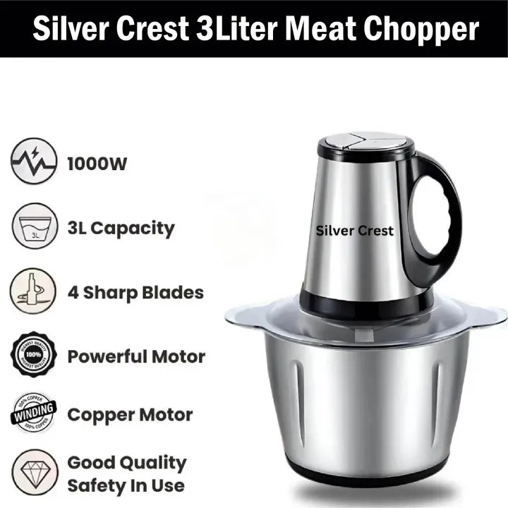 Multifunctional Electric Meat &amp; Vegetable Chopper - 1000W
